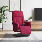 vidaXL Fauteuil de massage inclinable avec repose-pied rouge bordeaux