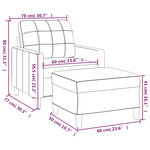 vidaXL Fauteuil avec repose-pied Rouge bordeaux 60 cm Tissu