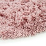 NEO YOGA Tapis de salon ou chambre - Microfibre extra doux - Ø 120 cm - Rose