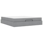 vidaXL Cadre de lit avec stockage Gris clair 180 x 200 cm tissu