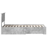 vidaXL Cadre de lit Gris Béton et Argent 70 x 190 cm Bois d'ingénierie