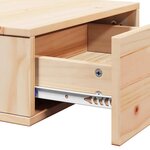vidaXL Table de chevet Marron 42 x 32 5 x 40 cm Bois massif en pin