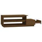 vidaXL Table basse Marron miel 120x50x40 5 cm Bois massif de pin