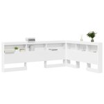 vidaXL Tête de lit de rangement Blanc 160 cm Bois d'ingénierie