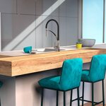 EISL Mitigeur de cuisine avec bec Soft-Touch CARNEO noir chromé