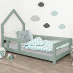 Lit cabane enfant POPPI 140 x 200 vert sauge 2