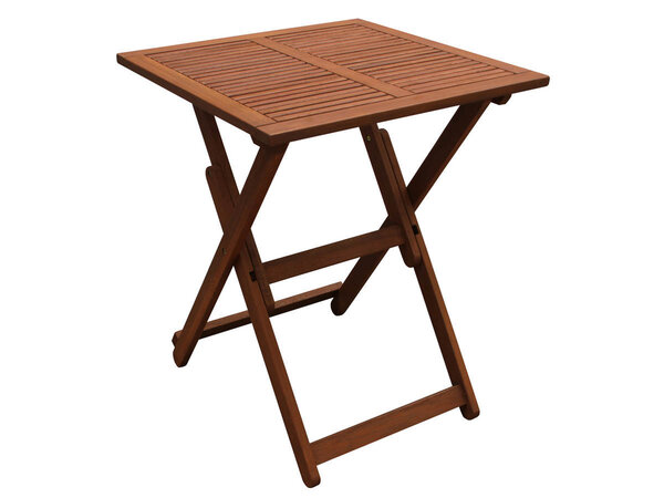 Table carrée pliante 60 x 60 x 74 - Marron clair