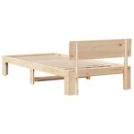 vidaXL Cadre de Lit avec Tête de Lit 75x190 cm en Bois de Pin Massif