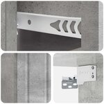 vidaXL Cabinet de chevet mural 2 Pièces Gris béton 33 x 34 5 x 24 cm