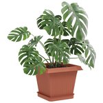 vidaXL Pots de plantes 24 Pièces Rouge brique 16 x 16 x 14 cm Plastique