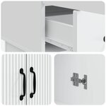 vidaXL Buffet Blanc 66 x 34 5 x 92 cm Bois d'ingénierie