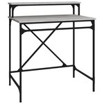 Bureau table poste de travail meuble d'ordinateur informatique étude sonoma 80 x 50 x 90 cm bois d'ingénierie et fer gris 02_0023965