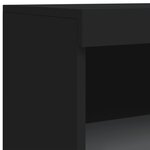 vidaXL Buffet avec lumières LED noir 60 5x37x100 cm