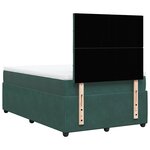 vidaXL Sommier à lattes de lit avec matelas vert foncé 120x190 cm