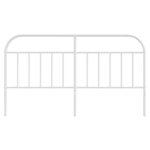 vidaXL Tête de lit métal blanc 180 cm