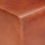 Banc banquette cheval d'arçon 135 x 25 x 55 cm synthétique véritable de chèvre marron 02_0010829
