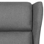 vidaXL Fauteuil de massage Gris clair Tissu