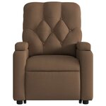 vidaXL Fauteuil de massage inclinable Marron Tissu