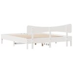 vidaXL Cadre de lit sans matelas blanc 180x200 cm bois massif de pin