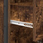 vidaXL Cabinet de salle de bain avec porte Chêne Fumé 40 x 30 x 100 cm