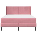 vidaXL Cadre de lit avec matelas Rose 160 x 200 cm Velours