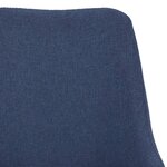 Vidaxl chaise pivotante de salle à manger bleu tissu