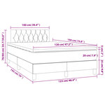 vidaXL Sommier à lattes de lit et matelas gris foncé 120x190cm velours