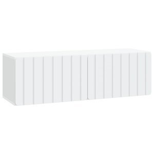 vidaXL Meuble TV mural 98 x 31 x 30 cm Blanc Bois d'ingénierie