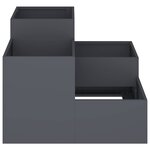 vidaXL Cache-pot de jardin Anthracite 80 x 80 x 60 cm Acier