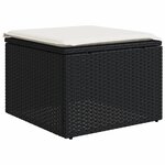 vidaXL Salon de jardin 6 Pièces avec coussins noir résine tressée