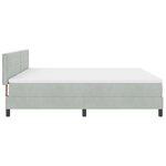 Lit avec sommier et matelas vidaXL Gris clair 200x200 cm Velours