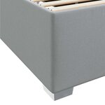 vidaXL Cadre de lit avec matelas Gris clair 200 x 200 cm tissu
