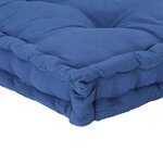 vidaXL Coussin de plancher de palette Coton 120x80x10 cm Bleu clair