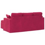 vidaXL Canapé Bordeaux 198 x 134 x 80 cm Velours