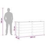 vidaXL Jardinière surélevée Marron 200 x 50 x 91 cm WPC et Aluminium