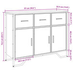 vidaXL Buffet chêne fumé 97x32 5x74 5 cm bois d'ingénierie