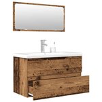 vidaXL Ensemble de meubles salle de bain 3 Pièces bois d'ingénierie