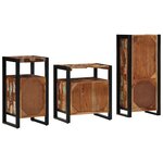 vidaXL Ensemble de mobilier de salle de bain avec étagère 3 Pièces