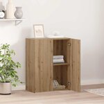 vidaXL Cabinet de Bureau avec étagère chêne artisanal 60 x 32 x 77.5