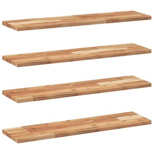 vidaXL Étagères flottantes 4 Pièces 100x20x2 cm acacia massif à l'huile