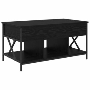 vidaXL Table basse Chêne noir 100 x 55 x 48 5 cm Bois d'ingénierie