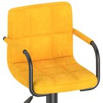vidaXL Tabouret de bar Jaune moutarde Velours