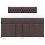 vidaXL Sommier à lattes de lit avec matelas Marron foncé 160x200 cm