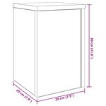 vidaXL Supports de plantes 2 Pièces Chêne noir 20x20x30 cm Bois agencé