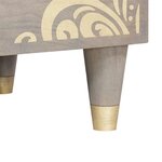 vidaXL Buffet Gris et or 60 x 33 x 75 cm Bois de mangue massif