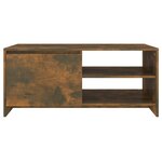 vidaXL Table basse Chêne fumé 102x50x45 cm Bois d'ingénierie