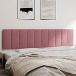 vidaXL Coussin de tête de lit rose 200 cm velours