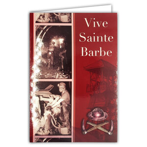 Carte avec Enveloppe Bonne fête de la Sainte Barbe 4 décembre Ste Patronne des mineurs Lens Liévin Pas-de-Calais Lorraine pompiers soldats du génie artificiers démineurs artilleurs canonnier