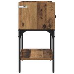 vidaXL Table de chevet Bois ancien 40 x 29 x 60 cm Bois d'ingénierie