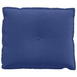vidaXL Coussin de Dos Bleu police 60 x 50 cm Tissu en velours côtelé